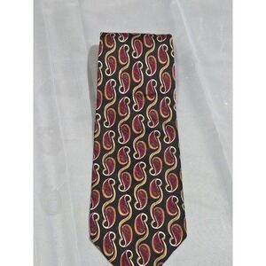 Ferrell Reed Redwood‎ & Ross Paisley Tie 100% Silk Printed Italy Handmade USA...